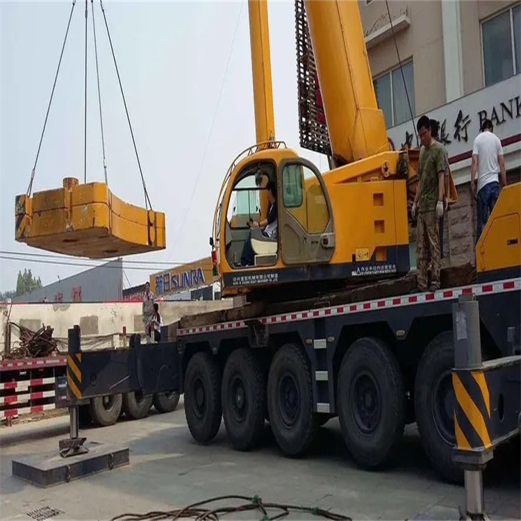 桐庐县当地吊车出租|机器吊装|75吨|工厂搬迁服务